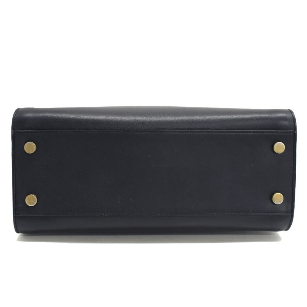 Saint Laurent Cabas Bag Dark Navy Blue Leather PARIS - Picture 4 of 9